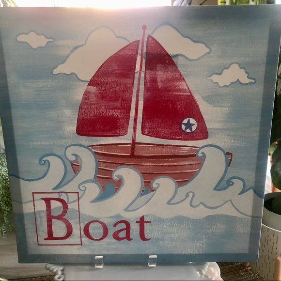 Fun Nautical SailBOAT Canvas Art - Picture 2 of 4